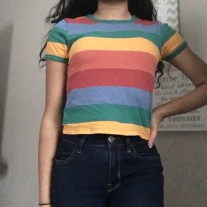 Pacsun Multi Color Ringer Top